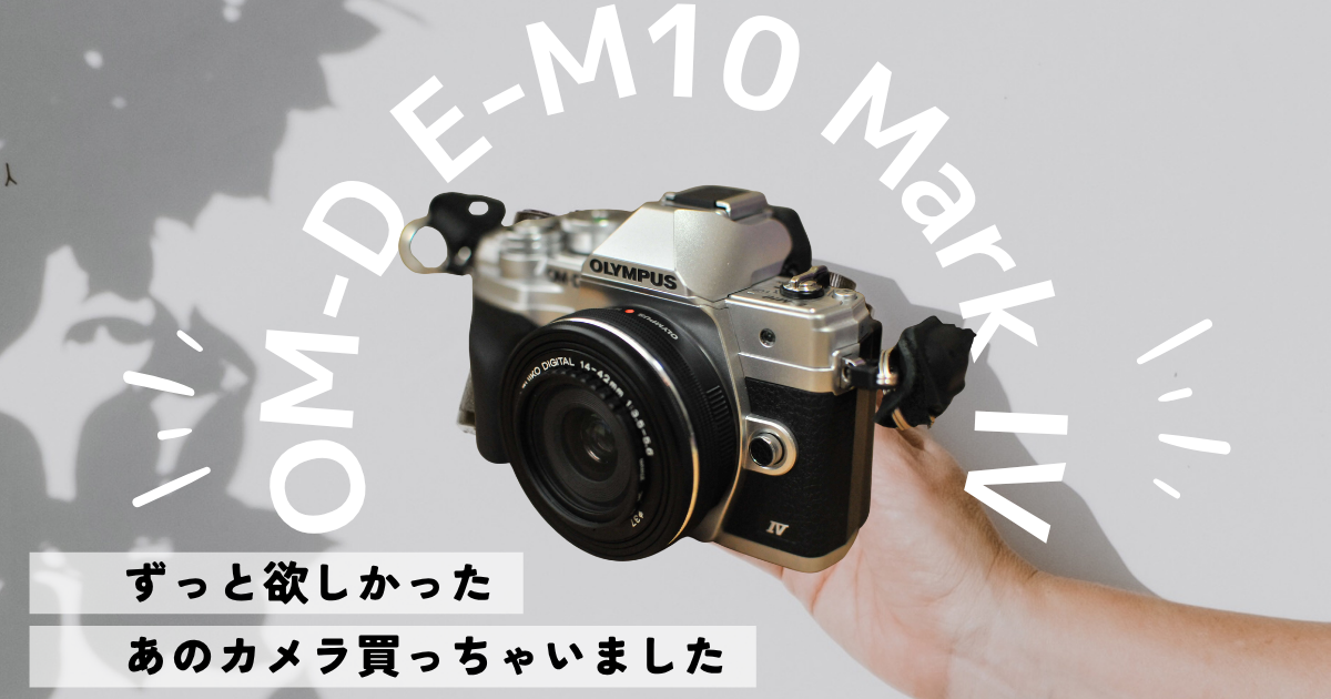 カメラ初心者の味方】OLYMPUS OM-D E-M10 Mark IV：重いカメラはもう